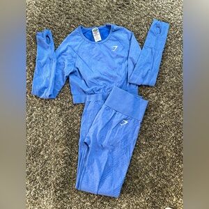 Ice Blue Gymshark Activewear Set - Size Medium